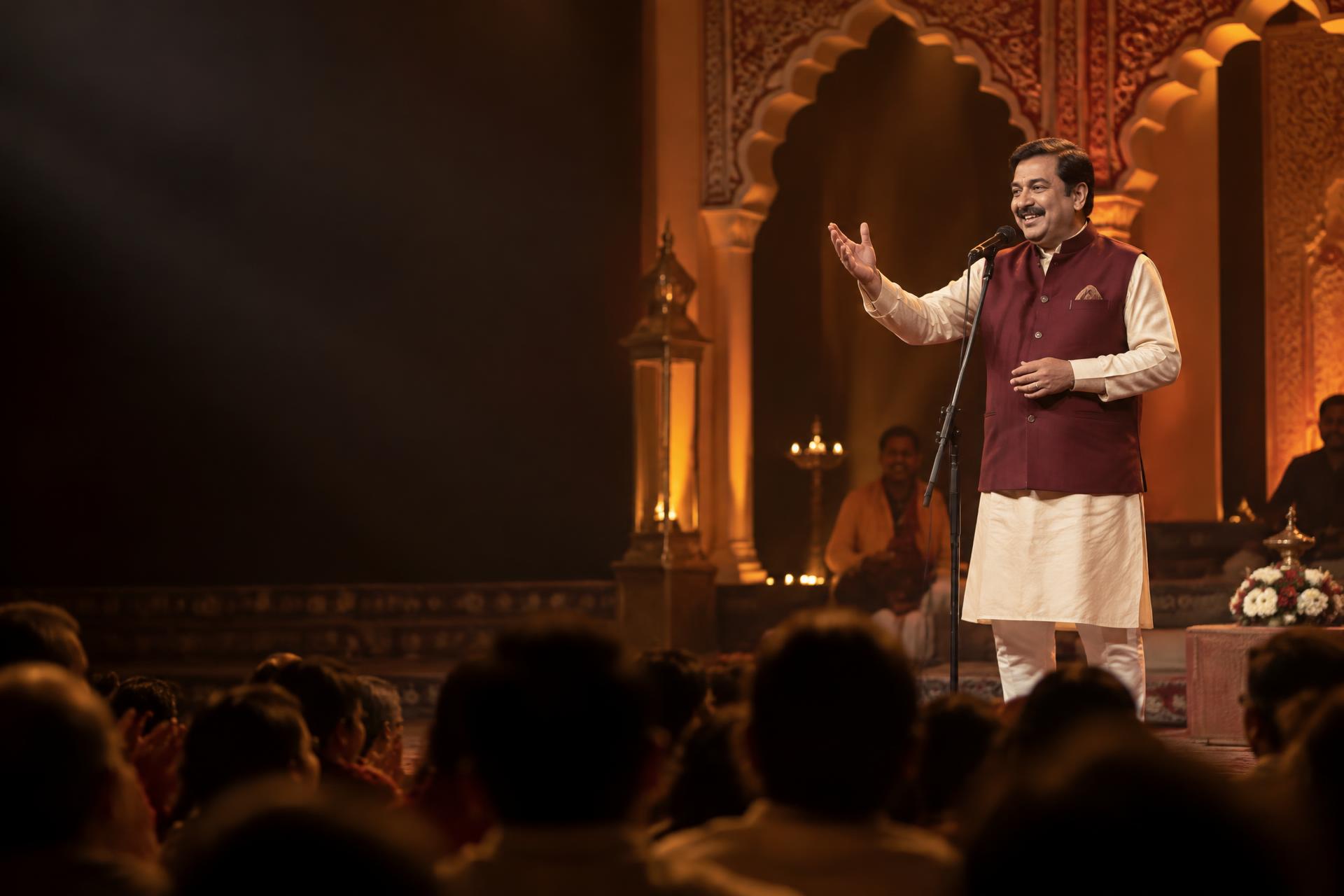 Kavi Kamal Manohar performing at a Kavi Sammelan